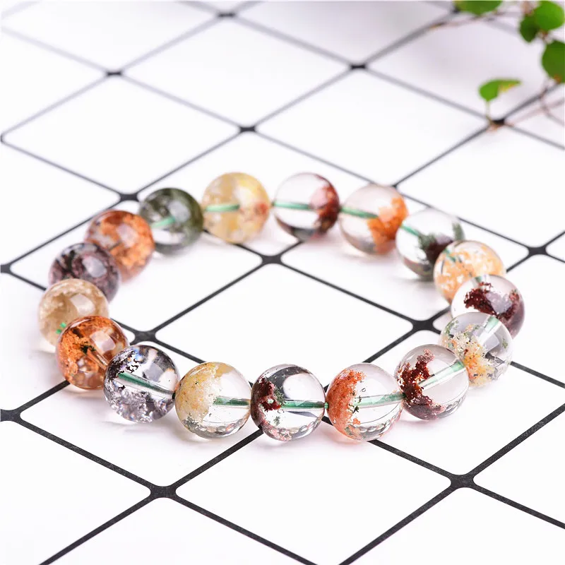 Natural Colorful Phantom Quartz Round Beads Bracelet Women Men Colorful Yellow Phantom Stretch Crystal 8mm 10mm 12mm 14mm AAAAA
Natural Colorful Phantom Quartz Round Beads Bracelet Women Men Colorful Yellow Phantom Stretch Crystal 8mm 10mm 12mm 14mm AAAAA