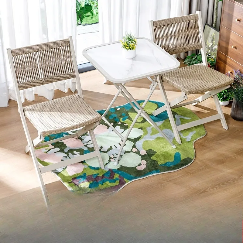 Balcony Leisure Small Table and Chair Folding Household Dining Table and Chair Outdoor
Balcony Leisure Small Table and Chair Folding Household Dining Table and Chair Outdoor