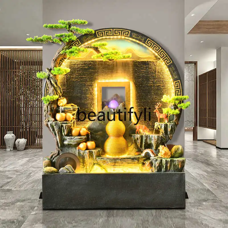 Water curtain wall rockery flowing water floor ornament living room office fountain landscape decoration
Water curtain wall rockery flowing water floor ornament living room office fountain landscape decoration