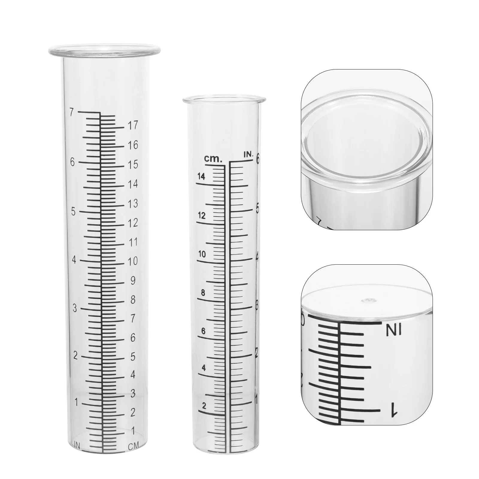 2Pcs Plastic Transparent Rain Gauge Round Tube Clear Rain Measuring Tool Garden Lawn for Home
2Pcs Plastic Transparent Rain Gauge Round Tube Clear Rain Measuring Tool Garden Lawn for Home