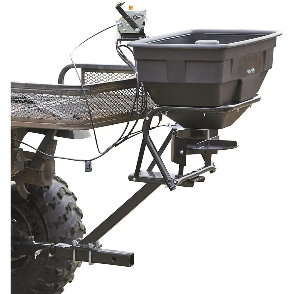 125-lb Capacity ATV/UTV Broadcast Spreader Seeder with Rain Cover for Lawn and Garden Seeding
125-lb Capacity ATV/UTV Broadcast Spreader Seeder with Rain Cover for Lawn and Garden Seeding