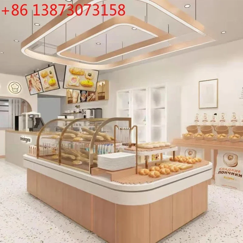 Bread Display Cabinet Curved Glass Log Wind Japanese Nakajima Cabinet Multi-layer Display Shelf
Bread Display Cabinet Curved Glass Log Wind Japanese Nakajima Cabinet Multi-layer Display Shelf