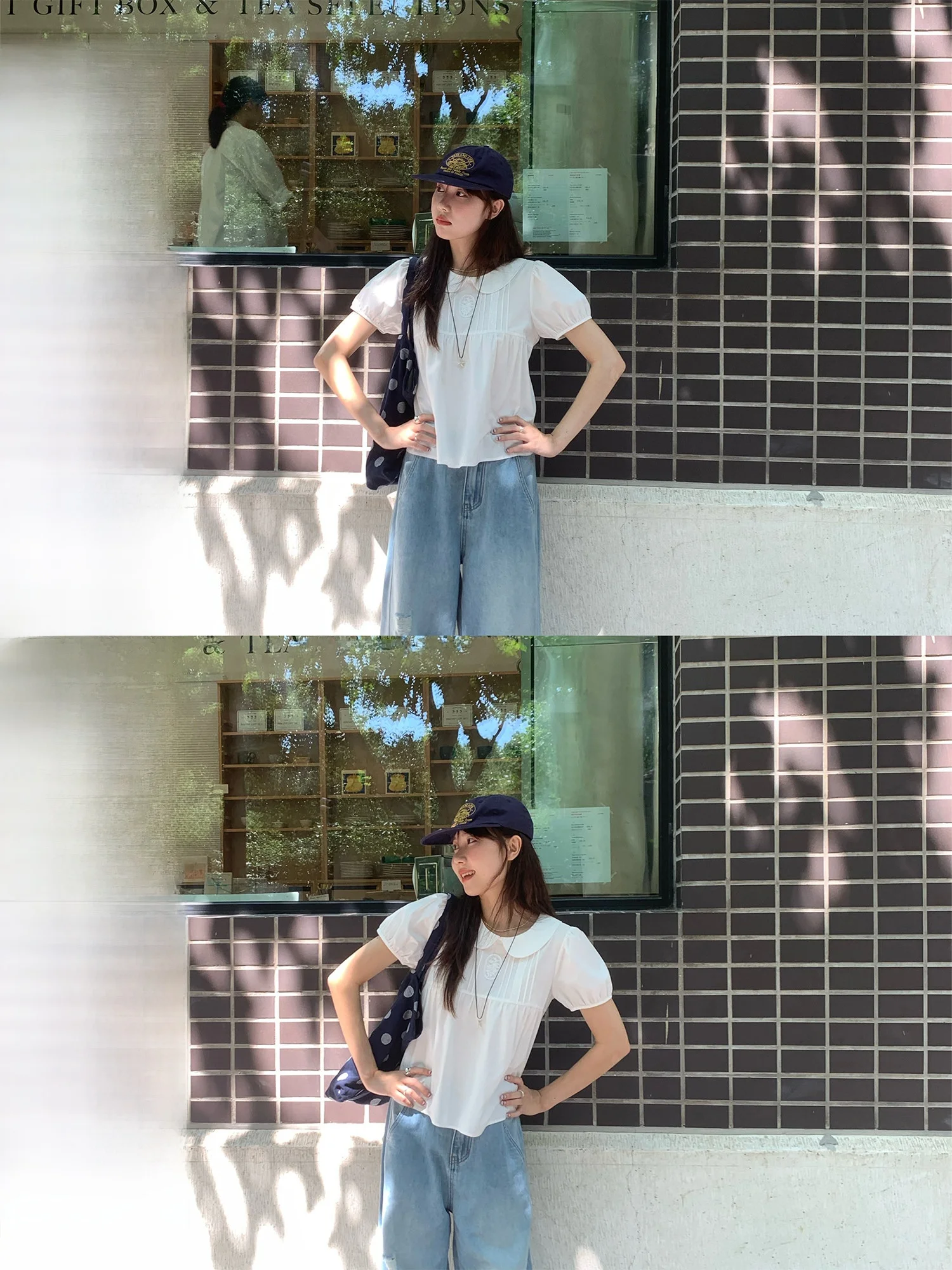 Sweet Sle RAINY Girl's Loose Fit Floral Lace Collar Bubble Sve Top Pure Color Blo Breathable Summer irt Women's Faion
Sweet Sle RAINY Girl's Loose Fit Floral Lace Collar Bubble Sve Top Pure Color Blo Breathable Summer irt Women's Faion