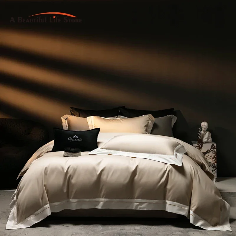 100% Egyptian Cotton Solid Color Soft Comforter Cover Set Flat/Fitted Bed Sheet With Pillowcases Luxury Embroidery Hotel Bedding
100% Egyptian Cotton Solid Color Soft Comforter Cover Set Flat/Fitted Bed Sheet With Pillowcases Luxury Embroidery Hotel Bedding