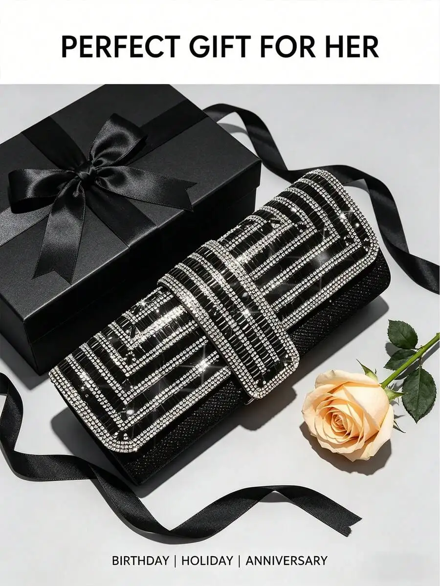 Sparkling Rhinestone Mini Clutch Bag For Evening Wedding Party Dinner Glamorous Faux Pearl Drawstring Design Lightweight Elegant
Sparkling Rhinestone Mini Clutch Bag For Evening Wedding Party Dinner Glamorous Faux Pearl Drawstring Design Lightweight Elegant