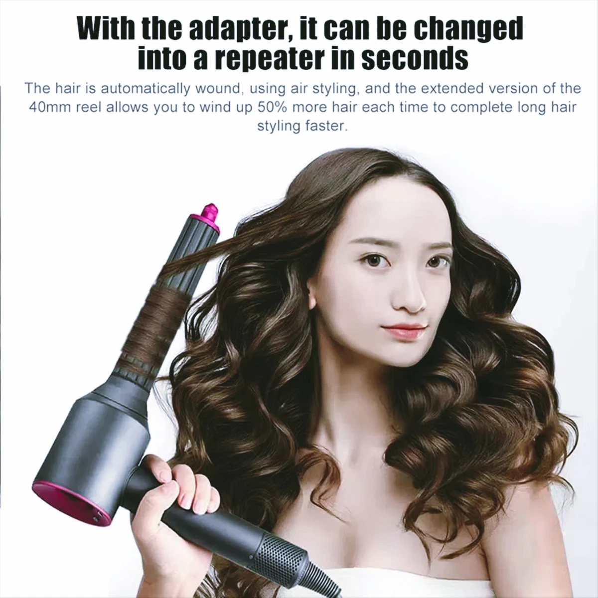 40MM Curling Styler Attachment for Dyson Airwrap Supersonic Hair Dryer Automatic Curling Barrels Curl Hair Styler Tool A
40MM Curling Styler Attachment for Dyson Airwrap Supersonic Hair Dryer Automatic Curling Barrels Curl Hair Styler Tool A