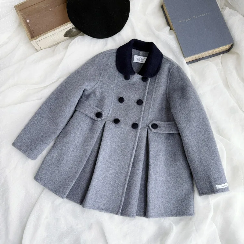 Ins Handmade Vintage 100% Wool Double-sided Cashmere Boutique Girls Coat Woolen Coat Kids Quality Boutique Jacket
Ins Handmade Vintage 100% Wool Double-sided Cashmere Boutique Girls Coat Woolen Coat Kids Quality Boutique Jacket