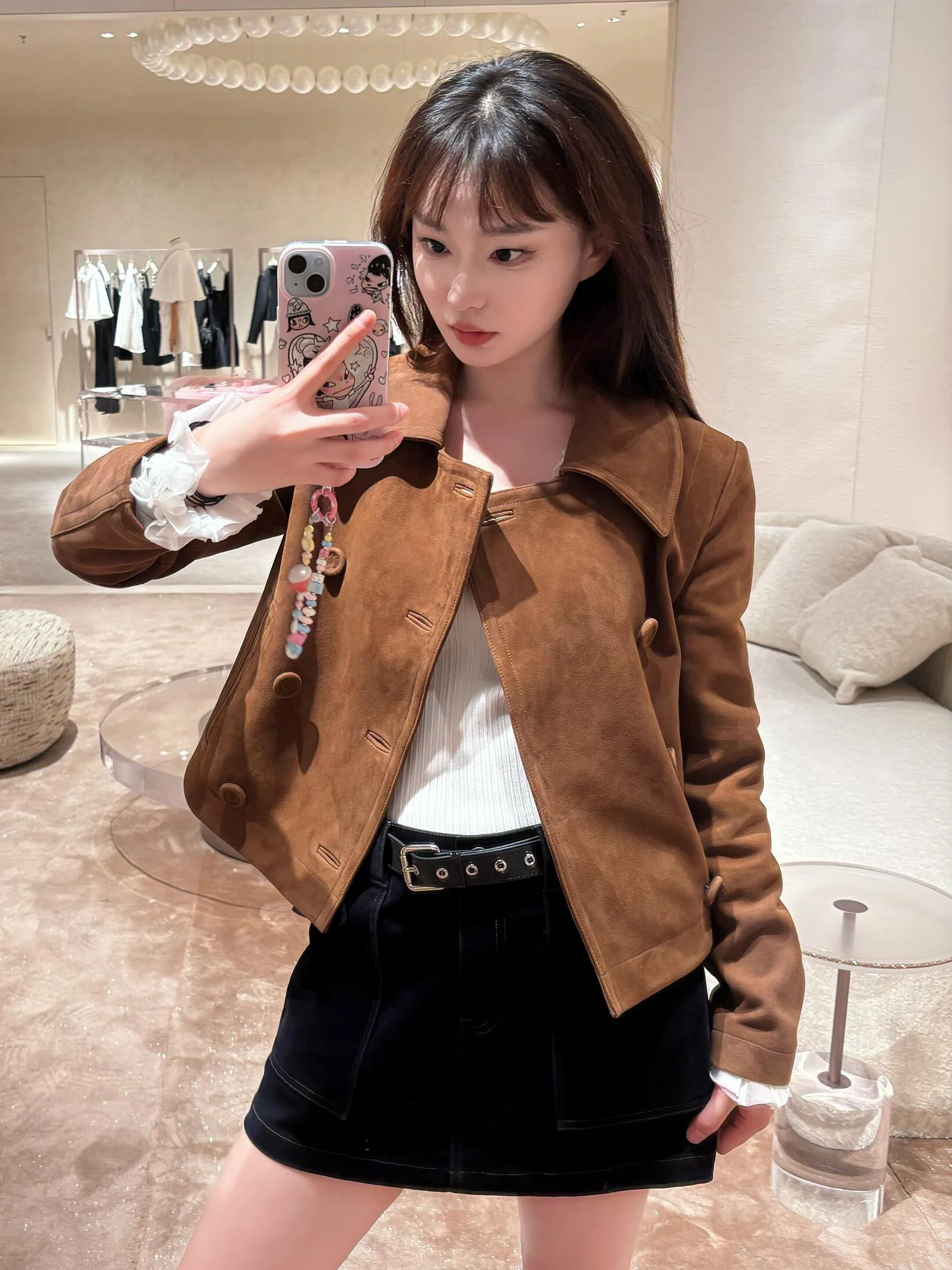 Browan Retro Suede Jaet Women's Unique Super Beautiful Small Size High-End Feeling Elegance Coat Top Polyester Fiber Long S...
Browan Retro Suede Jaet Women's Unique Super Beautiful Small Size High-End Feeling Elegance Coat Top Polyester Fiber Long S...