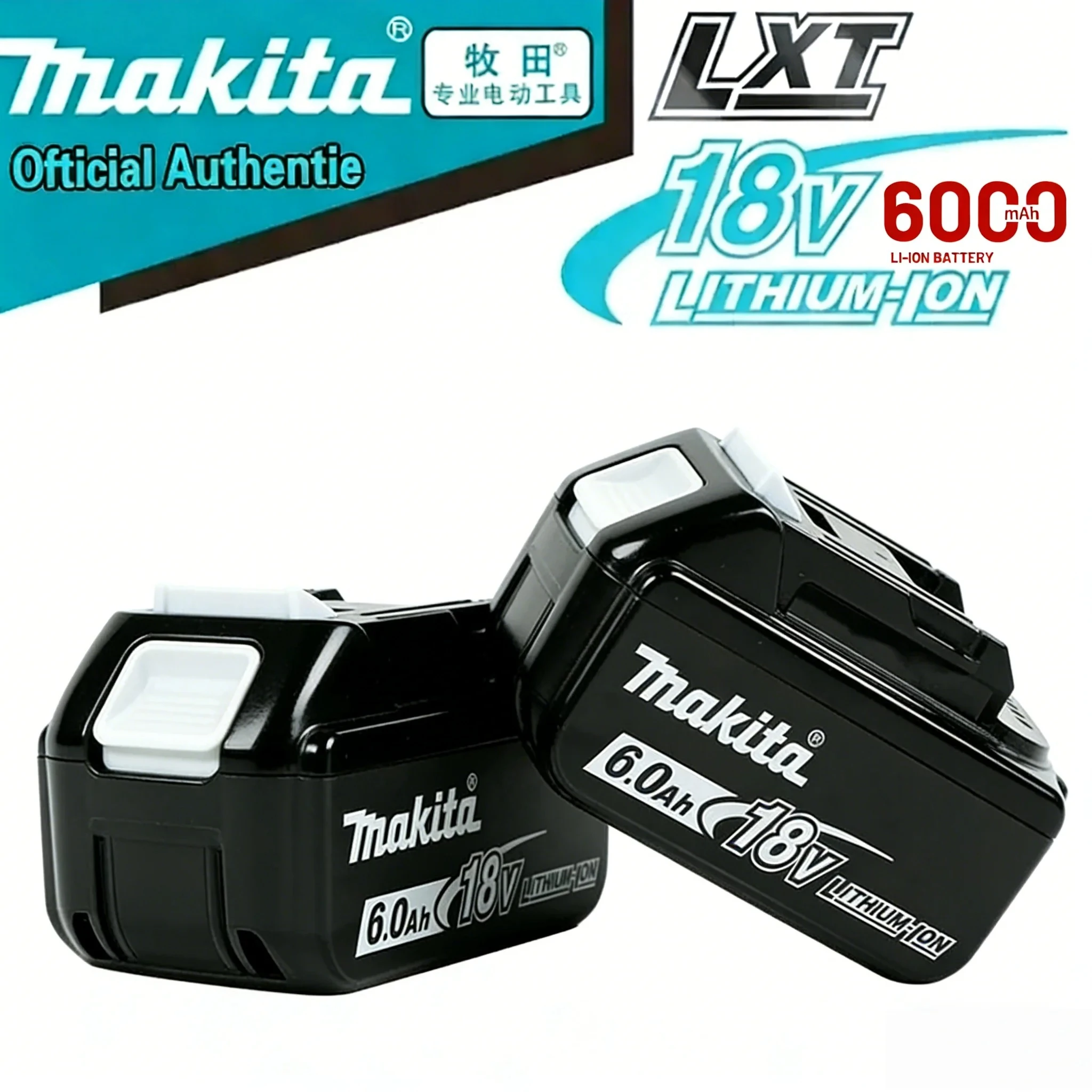 Makita Original Lithium ion Rechargeable Battery 18V 6000mAh 18v Replacement Batteries BL1860 BL1830 BL1850 BL1860B
Makita Original Lithium ion Rechargeable Battery 18V 6000mAh 18v Replacement Batteries BL1860 BL1830 BL1850 BL1860B