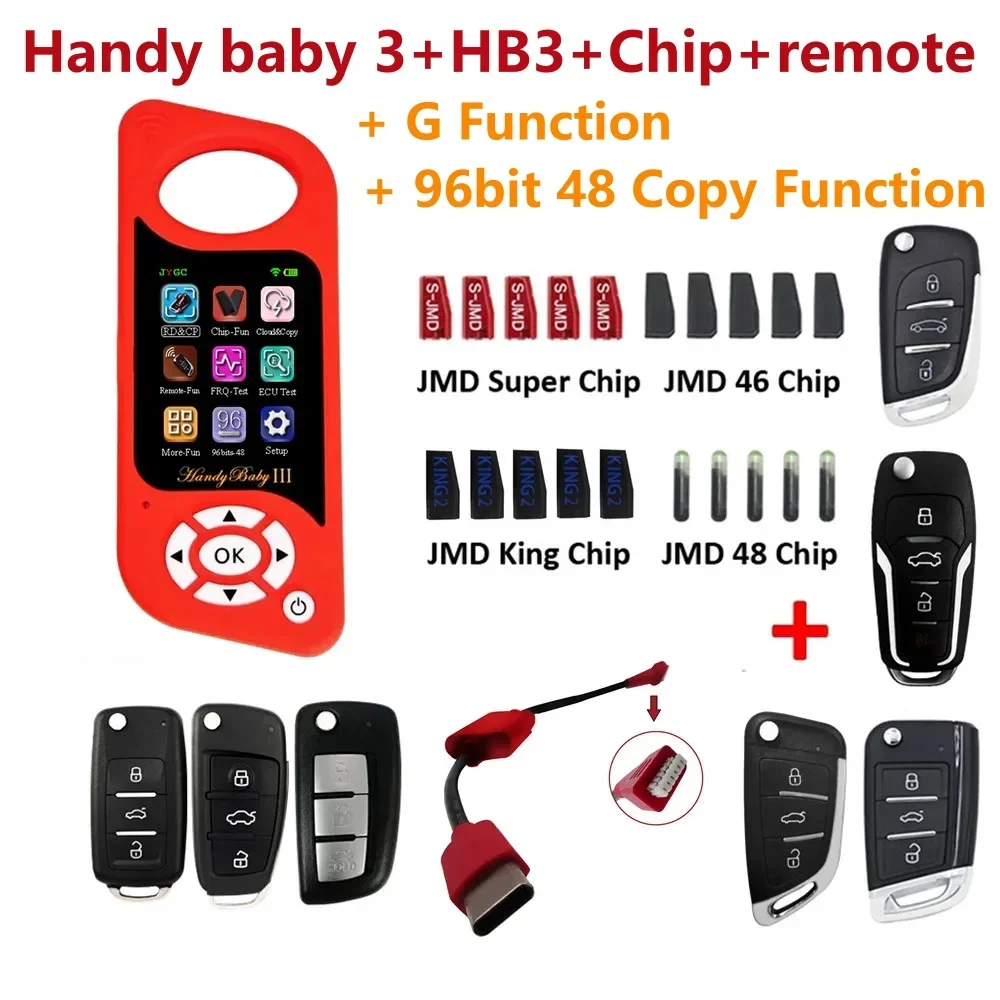 JYGC Handy Baby3 Car Keys Chip Copier Handy BabyIII Free 2 Years 96bit 48 Funtion for 4D/46/47/48/G/King/Red Chips Update Online
JYGC Handy Baby3 Car Keys Chip Copier Handy BabyIII Free 2 Years 96bit 48 Funtion for 4D/46/47/48/G/King/Red Chips Update Online