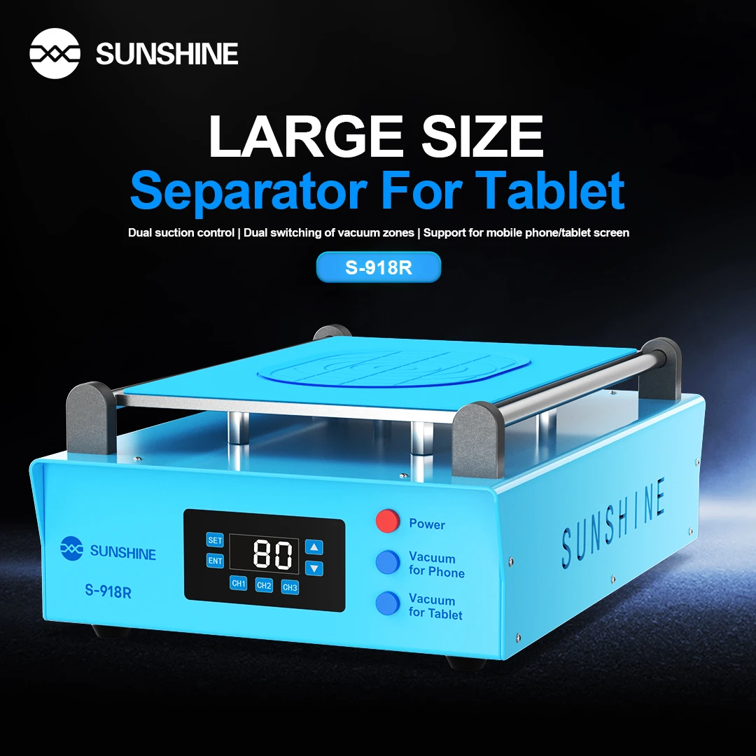 Sunshine S-918R ЖК-вакуумный сепаратор Многоцелевой ЖК-стекло телефона для удаления смены и ремонта 13,5 дюймов
Sunshine S-918R ЖК-вакуумный сепаратор Многоцелевой ЖК-стекло телефона для удаления смены и ремонта 13,5 дюймов