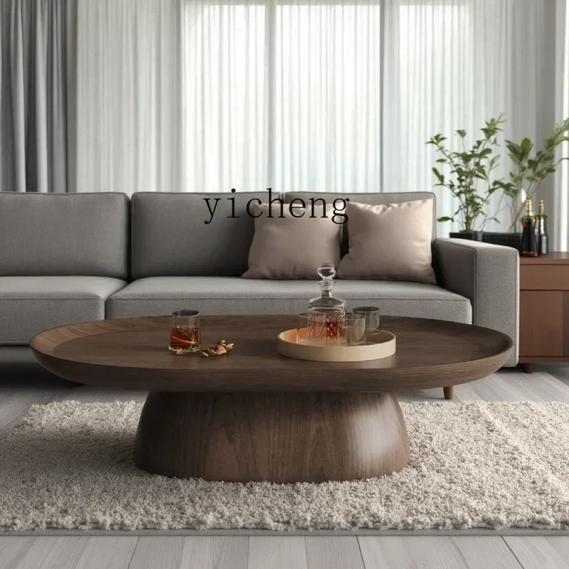 XL coffee table living room household small apartment modern simple walnut oval table
XL coffee table living room household small apartment modern simple walnut oval table