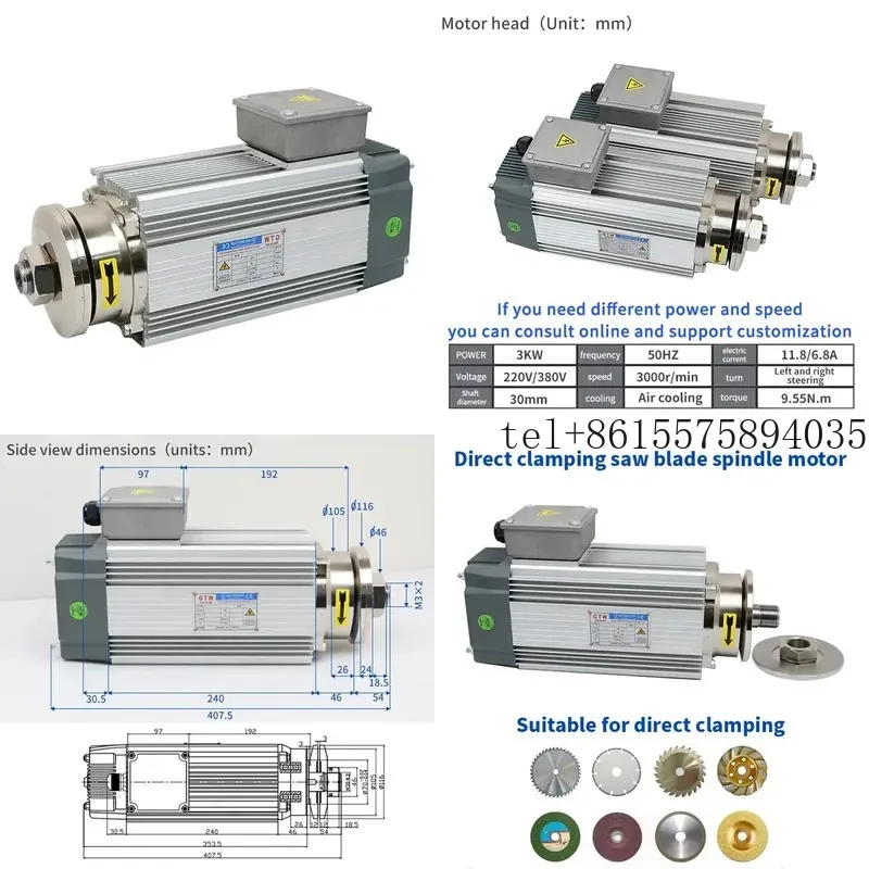 Hot Factory Price High Speed 3 Phase Spindle Motor for Cutting
Hot Factory Price High Speed 3 Phase Spindle Motor for Cutting