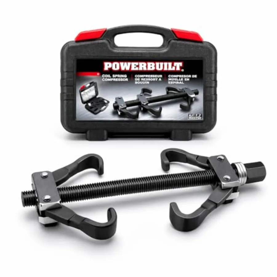 Powerbuilt Strut Coil Spring Compressor Tool Kit Compress Remove and Install Vehicle Strut and Coil Springs Set for Vehicles St
Powerbuilt Strut Coil Spring Compressor Tool Kit Compress Remove and Install Vehicle Strut and Coil Springs Set for Vehicles St