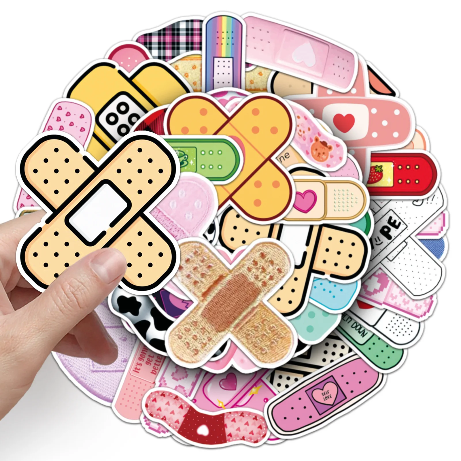 50PCS Cute Bandage Graffiti Sticker Kawaii Creative Cartoon Decal Notebook Phone Guitar Skateboard Waterproof Sticker Kid Toys
50PCS Cute Bandage Graffiti Sticker Kawaii Creative Cartoon Decal Notebook Phone Guitar Skateboard Waterproof Sticker Kid Toys