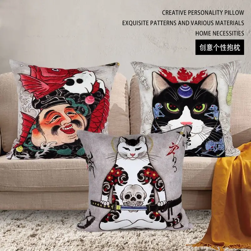 Japanese Samurai Pillows Case Society Cat Pillowcases for Pillows Bed Sofa Bedroom Pillow Covers Decorative Home Decor 45x45cm
Japanese Samurai Pillows Case Society Cat Pillowcases for Pillows Bed Sofa Bedroom Pillow Covers Decorative Home Decor 45x45cm