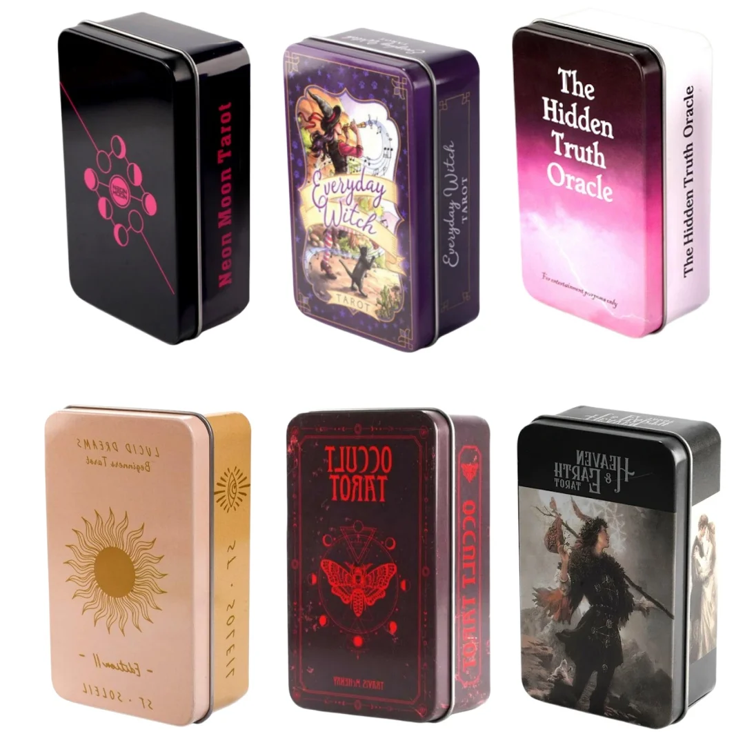 Divination Oracle Cards with Metal Storage Tin Box, Vintage Art Tarot Style Table Game, Perfect for Party Gatherings, Gift
Divination Oracle Cards with Metal Storage Tin Box, Vintage Art Tarot Style Table Game, Perfect for Party Gatherings, Gift