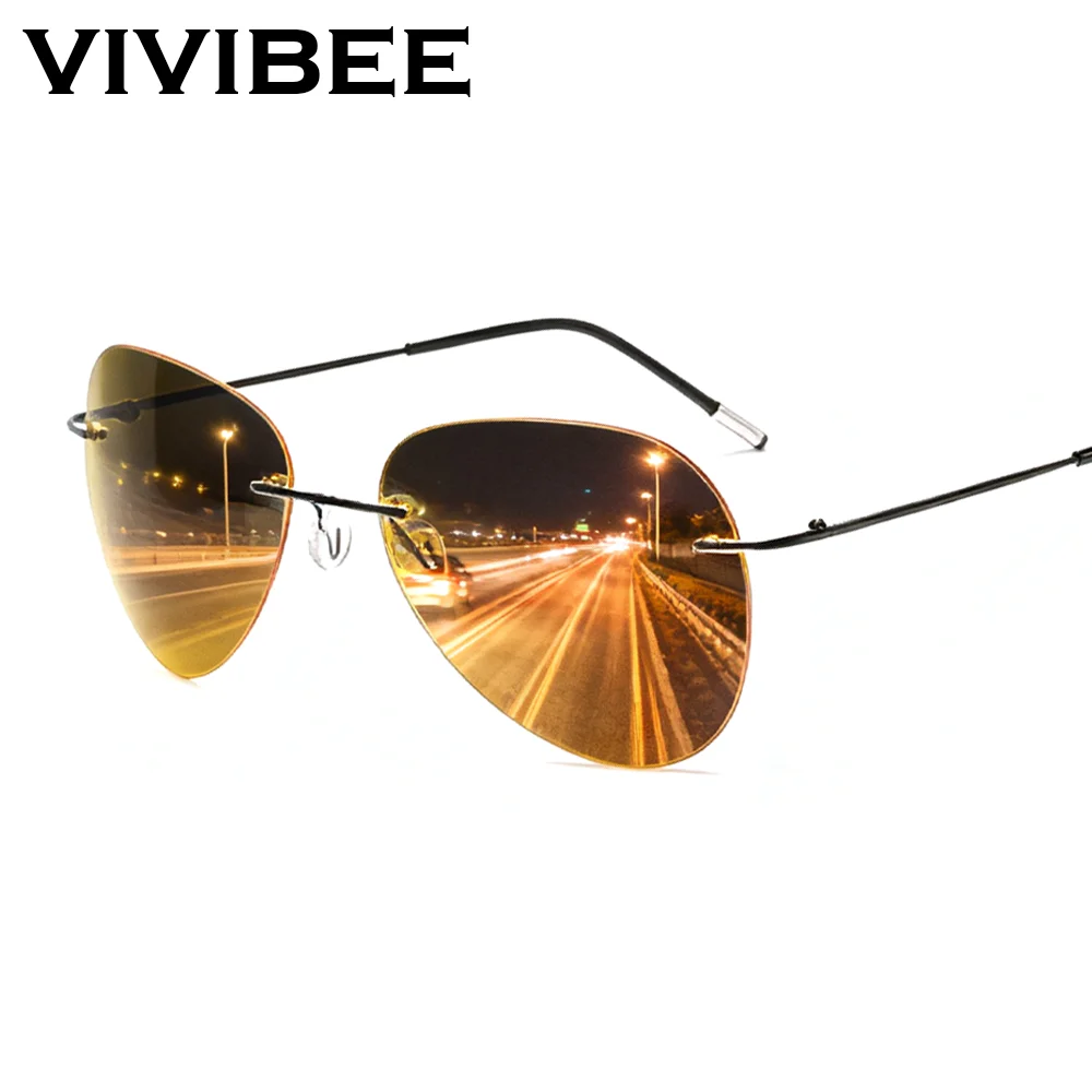 Ultralight Pilot Yellow Night Vision Glasses Men Polarized UV400 Rimless Titanium Aviation Sunglasses for Women Driving Goggles
Ultralight Pilot Yellow Night Vision Glasses Men Polarized UV400 Rimless Titanium Aviation Sunglasses for Women Driving Goggles