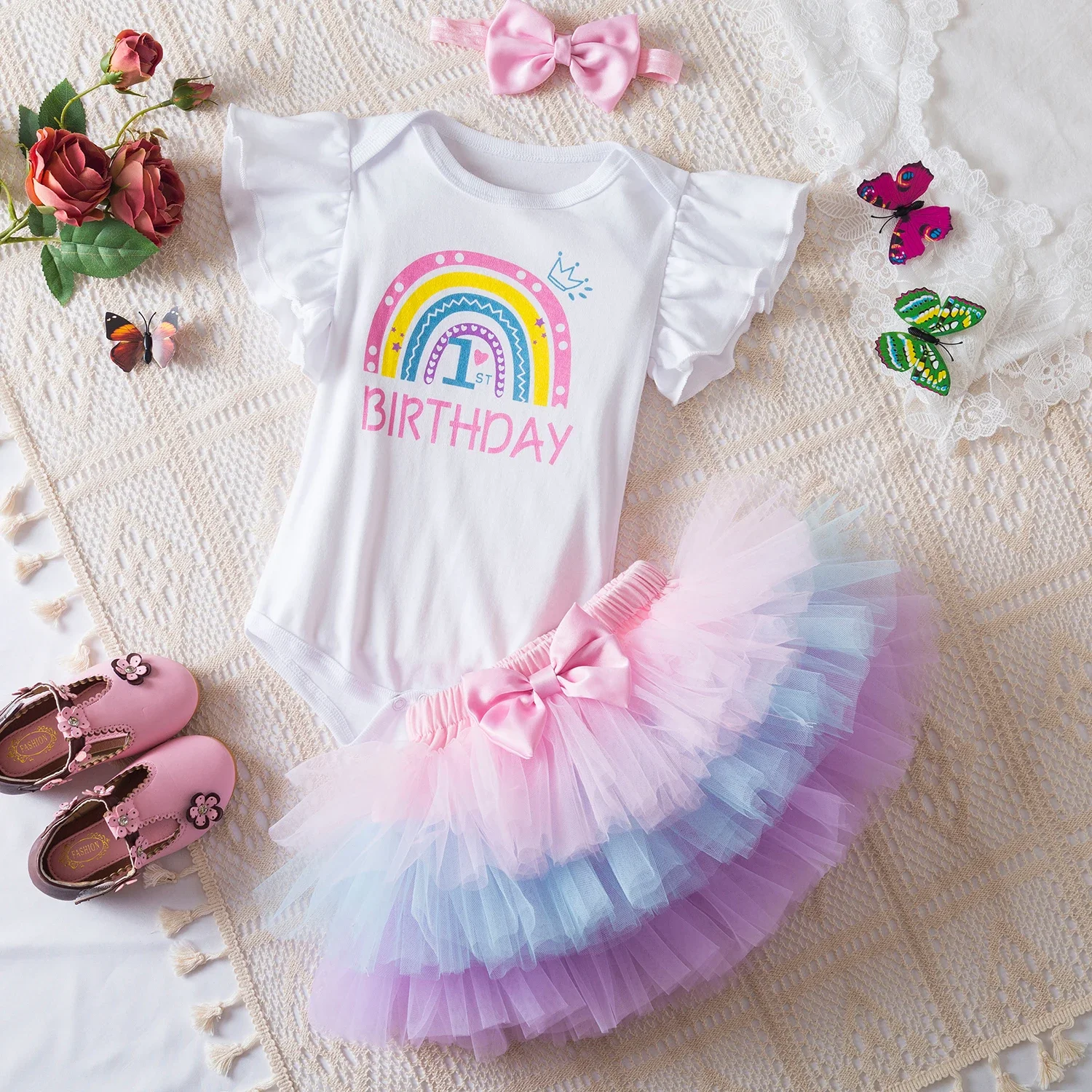 New Baby Clothes 3pcs Baby Birthday Bodysuits Cotton Ruffles Sleeved Newborn Girls Print Rompers Jumpssuit Toddler Baby Costumes
New Baby Clothes 3pcs Baby Birthday Bodysuits Cotton Ruffles Sleeved Newborn Girls Print Rompers Jumpssuit Toddler Baby Costumes
