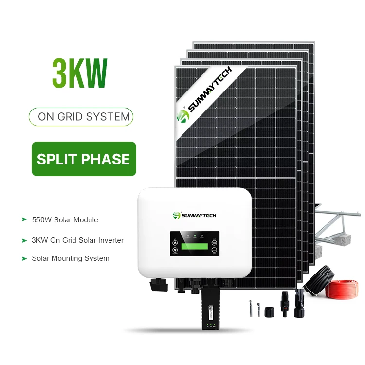 3 Split Phase On Grid Solar Panel System 3000w Photovoltaic Solar Energy System
3 Split Phase On Grid Solar Panel System 3000w Photovoltaic Solar Energy System