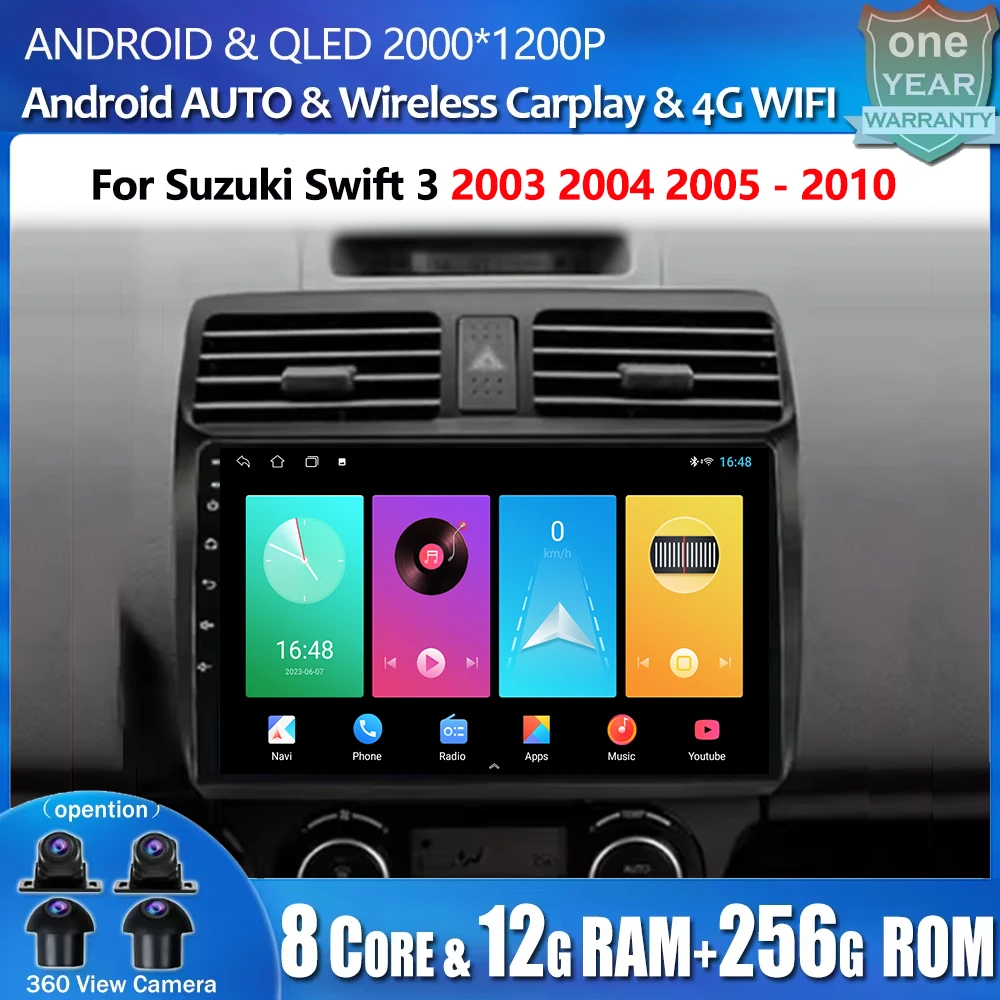Для Suzuki Swift 3 2003 2004 2005-2010 Android 14 Автомобильная навигация GPS Стерео Радио Мультимидия Видеоплеер WIFI DSP CarPlay
Для Suzuki Swift 3 2003 2004 2005-2010 Android 14 Автомобильная навигация GPS Стерео Радио Мультимидия Видеоплеер WIFI DSP CarPlay