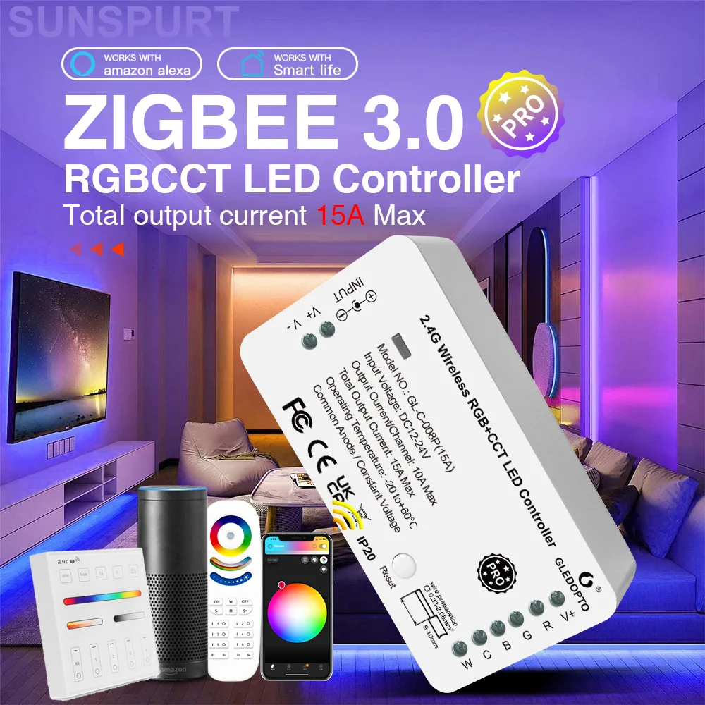 001P 006-9P GLEDOPTO Zigbee 3.0 Умный контроллер светодиодных лент, совместимый с концентратором Tuya SmartThings App 2,4G RF Voice Remote Control
001P 006-9P GLEDOPTO Zigbee 3.0 Умный контроллер светодиодных лент, совместимый с концентратором Tuya SmartThings App 2,4G RF Voice Remote Control