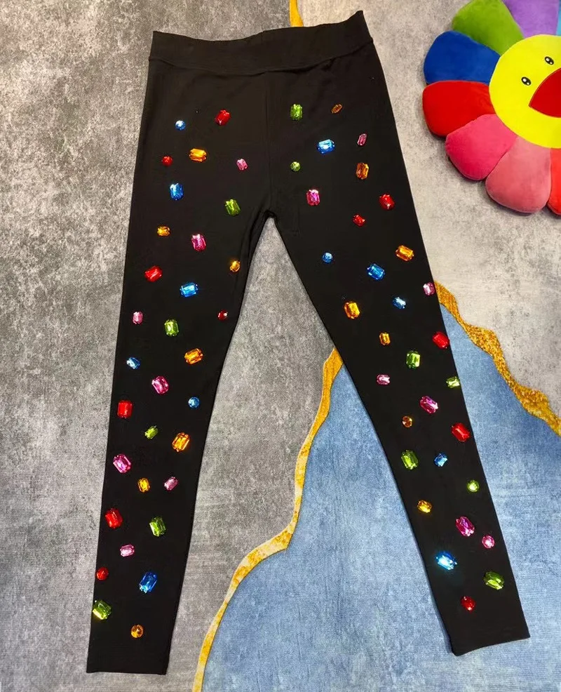 new elastic waist color nail diamond slim fit elastic leggings women's fashion pants
new elastic waist color nail diamond slim fit elastic leggings women's fashion pants