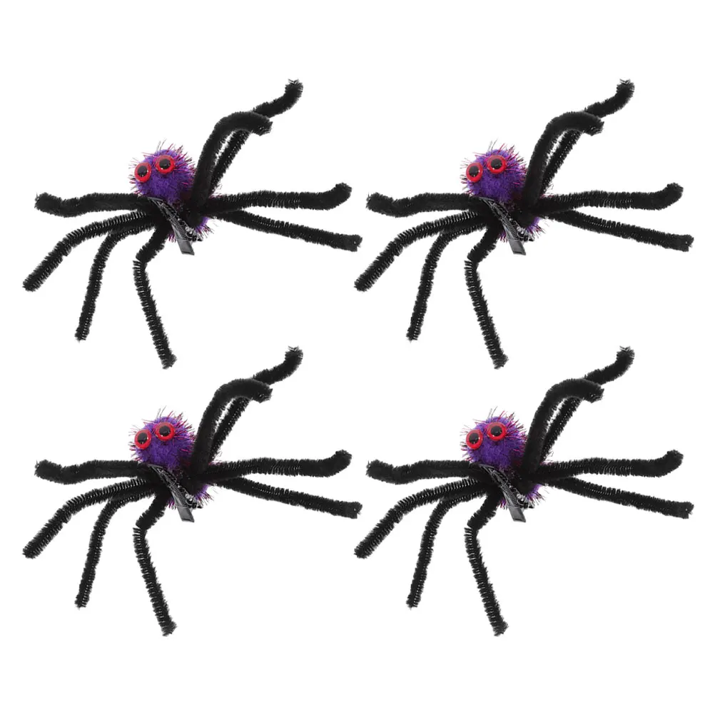 4 Pcs Spider Hair Clips Halloween Cosplay Accessories Delicate Hair Decorations for Female Spider Hairpins
4 Pcs Spider Hair Clips Halloween Cosplay Accessories Delicate Hair Decorations for Female Spider Hairpins