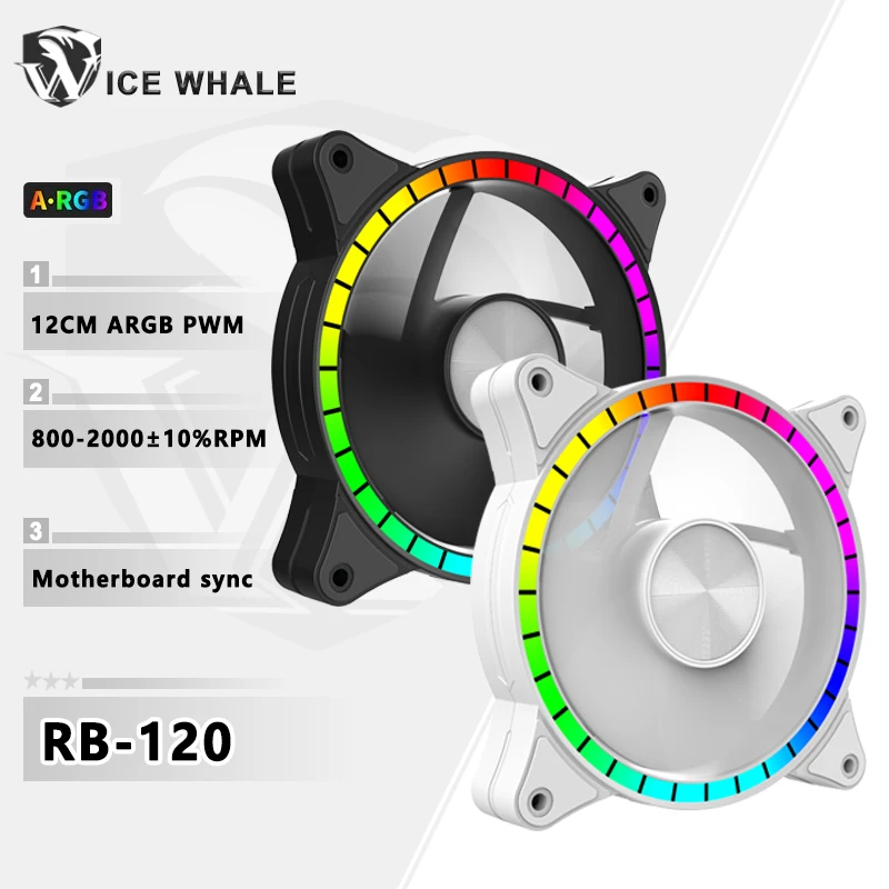 ICE Whale RB-120 ARGB PC Case Fan 120mm Addressable Lighting Motherboard Sync CD Texture 4PIN PWM CPU Cooler Fan ventilador
ICE Whale RB-120 ARGB PC Case Fan 120mm Addressable Lighting Motherboard Sync CD Texture 4PIN PWM CPU Cooler Fan ventilador
