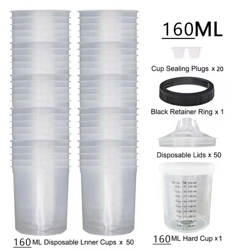 SUTU 50PCS 160ML/350ML Disposable Paint Cup Spray Gun Cup Paint Mixing Tank Type H/O Quick Disposable Cup Spray Gun
SUTU 50PCS 160ML/350ML Disposable Paint Cup Spray Gun Cup Paint Mixing Tank Type H/O Quick Disposable Cup Spray Gun