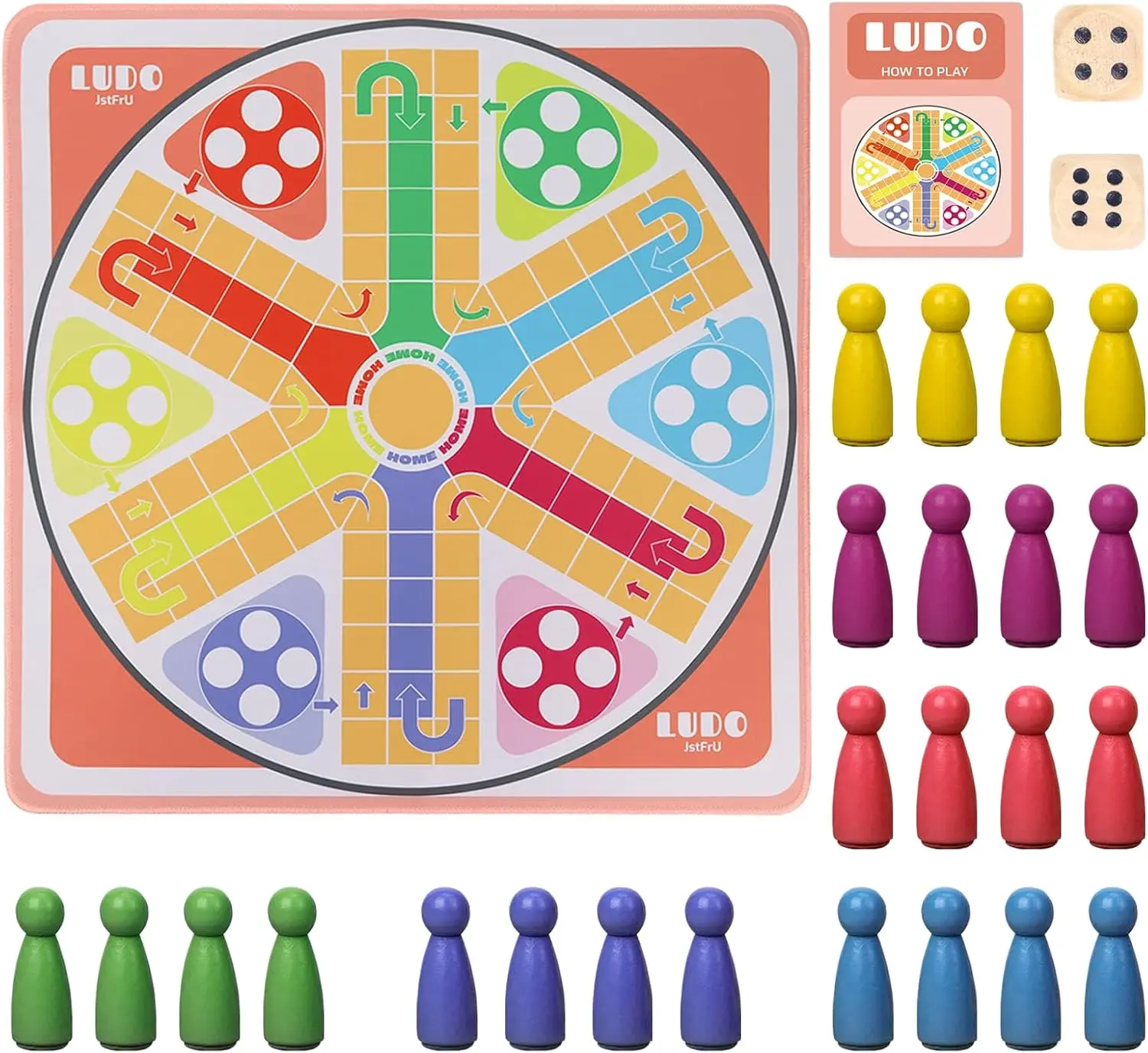 20-Inch Ludo Board Game for 2-6 Players, Family & Party Fun with Instructions
20-Inch Ludo Board Game for 2-6 Players, Family & Party Fun with Instructions