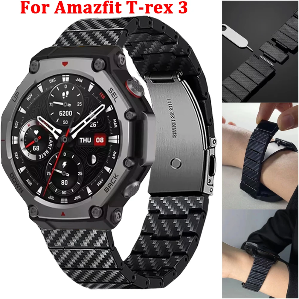 Ремешок из углеродного волокна для умных часов Amazfit T-rex 3, сменный браслет Correa Amazfit T-rex 3, аксессуары для ремешка для часов
Ремешок из углеродного волокна для умных часов Amazfit T-rex 3, сменный браслет Correa Amazfit T-rex 3, аксессуары для ремешка для часов