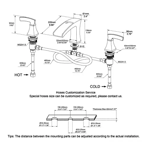 Black Brass Deck-Mounted Three-Hole Roman Tub Faucet With Dual Lever Handles And Waterfall Spout
Black Brass Deck-Mounted Three-Hole Roman Tub Faucet With Dual Lever Handles And Waterfall Spout