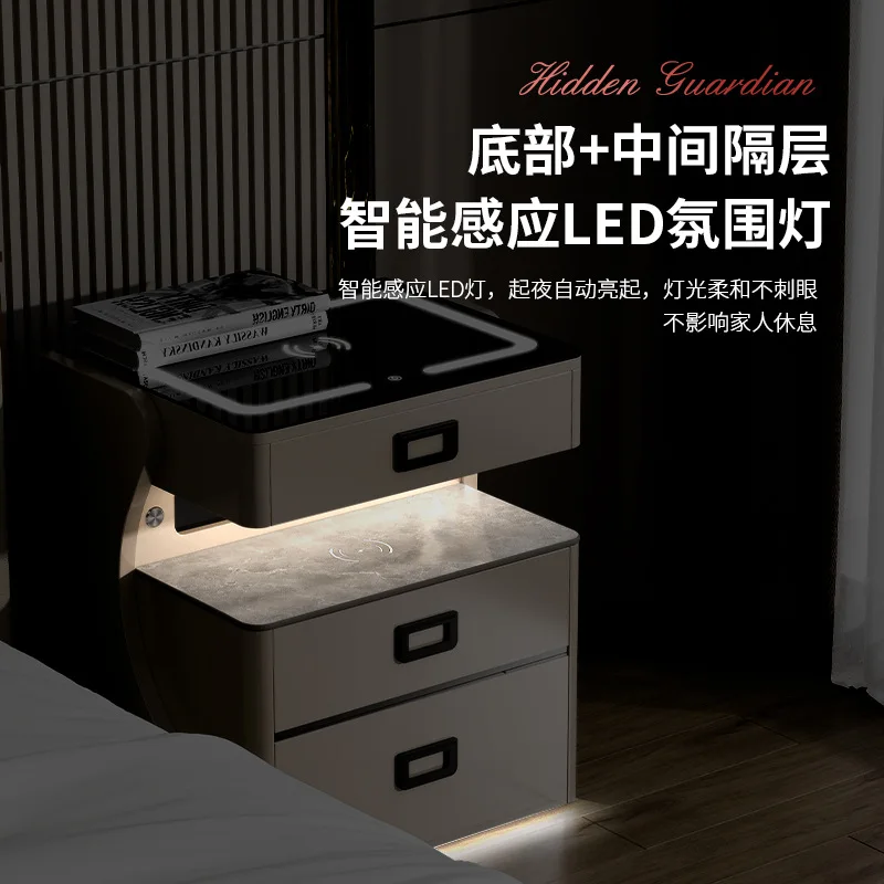 Smart Insurance Bedside Table Embedded All Steel Safe Hidden Password WiFi Smart Safe
