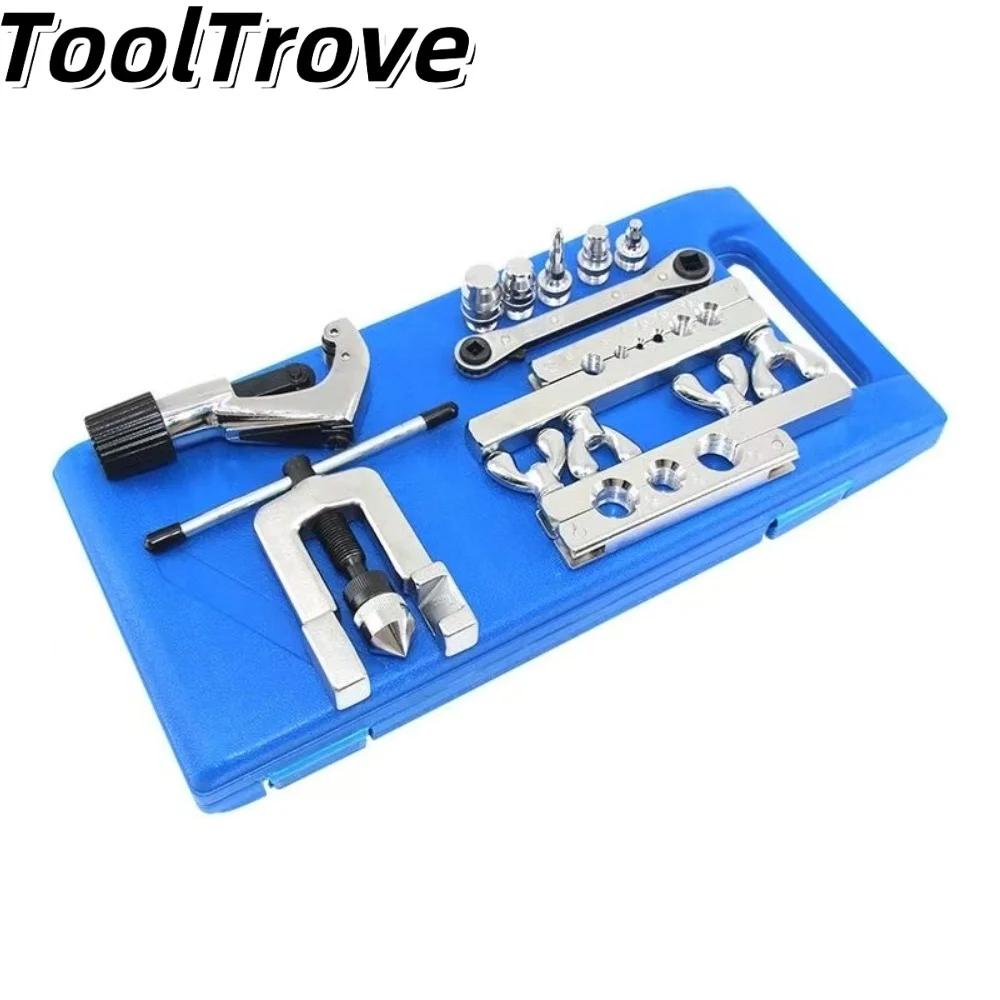 Ручной эксцентриковый расширительный инструмент для медных труб, 45-градусный набор инструментов для развальцовки для кондиционирования воздуха, охлаждения
Ручной эксцентриковый расширительный инструмент для медных труб, 45-градусный набор инструментов для развальцовки для кондиционирования воздуха, охлаждения