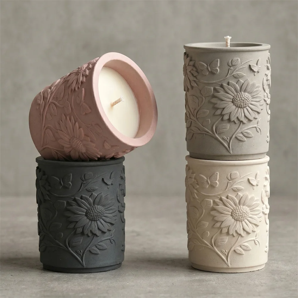 Boowan Nicole Flower Candle Jar Gypsum Mold Reusable Candle Refill Mold DIY Candle Vessel Molds for Concrete and Cenemt
Boowan Nicole Flower Candle Jar Gypsum Mold Reusable Candle Refill Mold DIY Candle Vessel Molds for Concrete and Cenemt