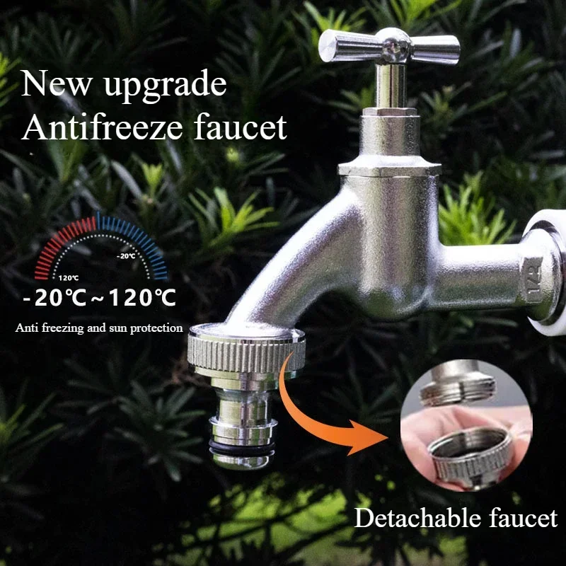 Full Copper Home Irrigation Zinc Alloy Garden Bibcocks with Dual Nipple and Outdoor Balcony Bathroom Faucet
Full Copper Home Irrigation Zinc Alloy Garden Bibcocks with Dual Nipple and Outdoor Balcony Bathroom Faucet