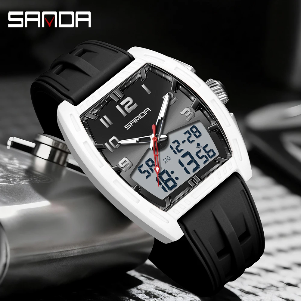SANDA 6331 Sports Men's Electronic Watch Alarm Clock Shockproof Luminous Fashion Dual Display Men's Digital Wristwatch 2026
SANDA 6331 Sports Men's Electronic Watch Alarm Clock Shockproof Luminous Fashion Dual Display Men's Digital Wristwatch 2026