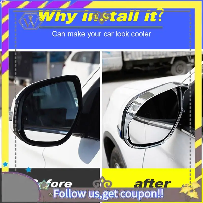 ABXV-1Pair Rear View Mirror Rain Visor Shade Cover For Mitsubishi Outlander 2013-2021 Side Mirror Rain Brow Trim Protection Part
ABXV-1Pair Rear View Mirror Rain Visor Shade Cover For Mitsubishi Outlander 2013-2021 Side Mirror Rain Brow Trim Protection Part