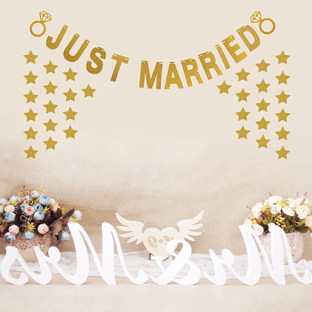 Golden Stars Paper Bunting Garland Pentagram Confetti Decor For Wedding Party Just Married Celebration Party Decoration
Golden Stars Paper Bunting Garland Pentagram Confetti Decor For Wedding Party Just Married Celebration Party Decoration