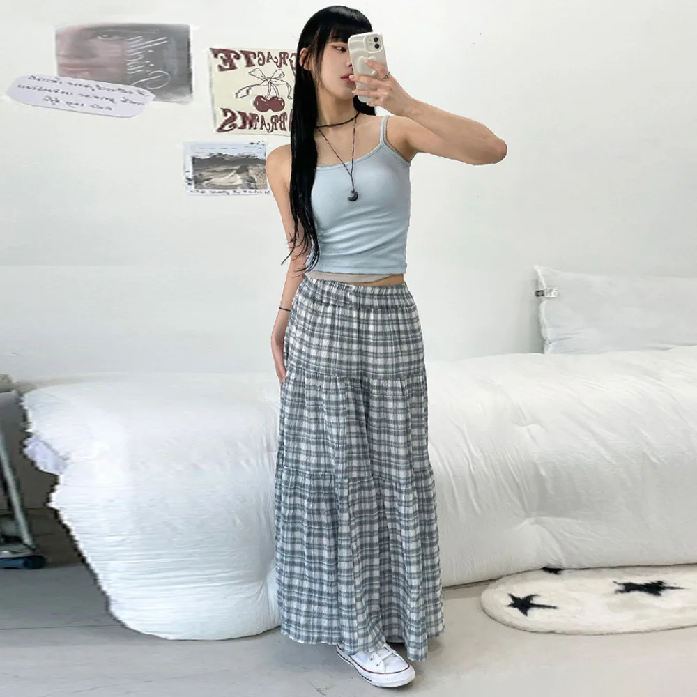 Womens Summer A Line Skirt High Waist Plaid Long Skirt Casual Flowy Swing Skirt Korean Style Fashion Casual Chic
Womens Summer A Line Skirt High Waist Plaid Long Skirt Casual Flowy Swing Skirt Korean Style Fashion Casual Chic