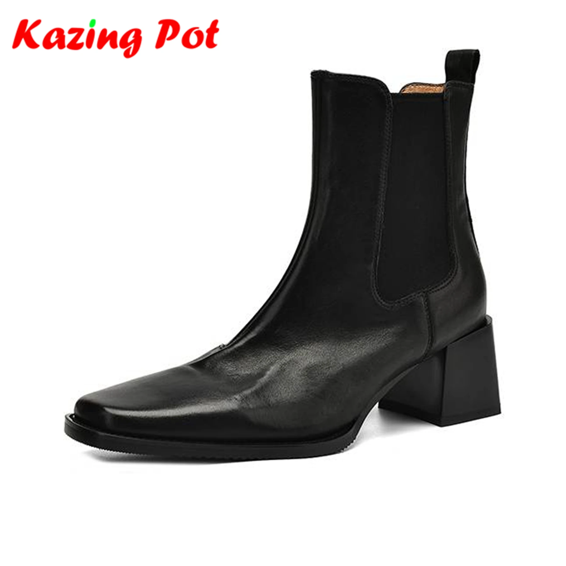 Krazing Pot Full Grain Leather Quality Thick High Heels Modern Chelsea Boots Retro Fashion Winter Shoes Women Warm Ankle Boots
Krazing Pot Full Grain Leather Quality Thick High Heels Modern Chelsea Boots Retro Fashion Winter Shoes Women Warm Ankle Boots