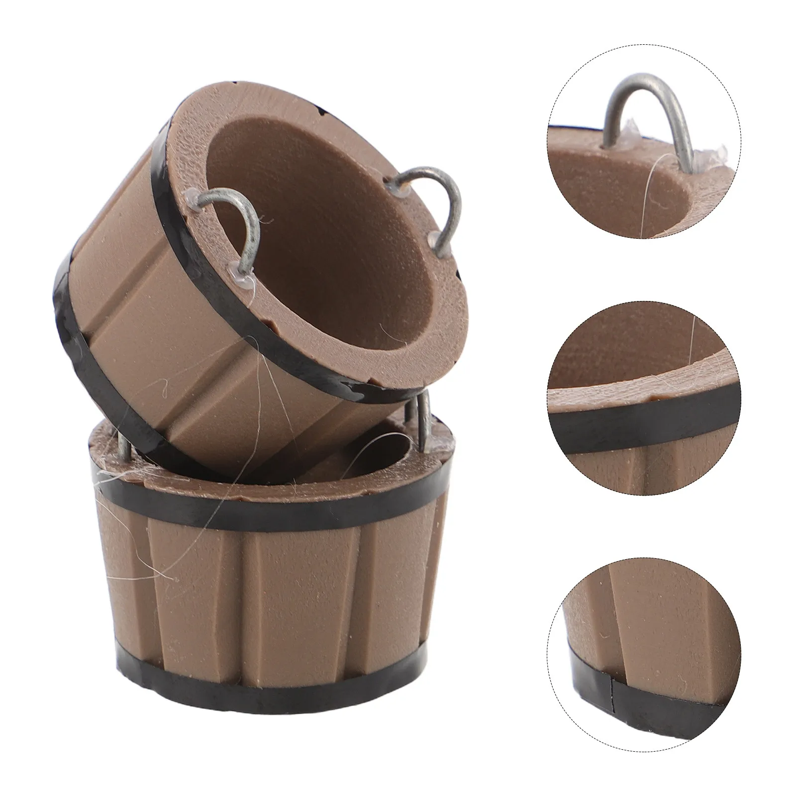 2Pcs Mini Resin Barrels with Handles Tiny Buckets for Dollhouse Accessories Rustic Miniature Farm Scene Kitchen Decor DIY Micro
2Pcs Mini Resin Barrels with Handles Tiny Buckets for Dollhouse Accessories Rustic Miniature Farm Scene Kitchen Decor DIY Micro