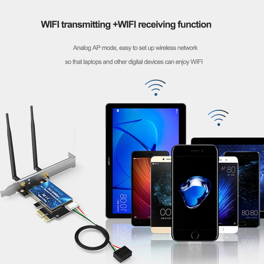2,4 Мбит/с wi-fi PCI Express сетевая карта 4,0G/5 ГГц Беспроводная Bluetooth-совместимая 7/8 PCI-E LAN-карта для windows 1/10. (64-бит)
2,4 Мбит/с wi-fi PCI Express сетевая карта 4,0G/5 ГГц Беспроводная Bluetooth-совместимая 7/8 PCI-E LAN-карта для windows 1/10. (64-бит)