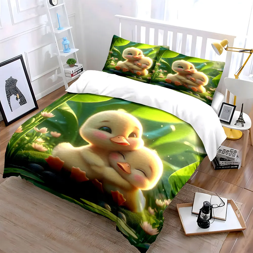 "Adorable Duckling Trio Outdoor Set" Exquisite three-piece bedding set gift for kids and adults
"Adorable Duckling Trio Outdoor Set" Exquisite three-piece bedding set gift for kids and adults