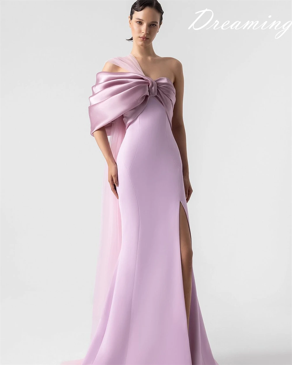 Customized Mermaid Classic Pink Jersey Evening Dress Fashion Strapless One Shoulder Sleeveless Party Dress Exquisite
Customized Mermaid Classic Pink Jersey Evening Dress Fashion Strapless One Shoulder Sleeveless Party Dress Exquisite