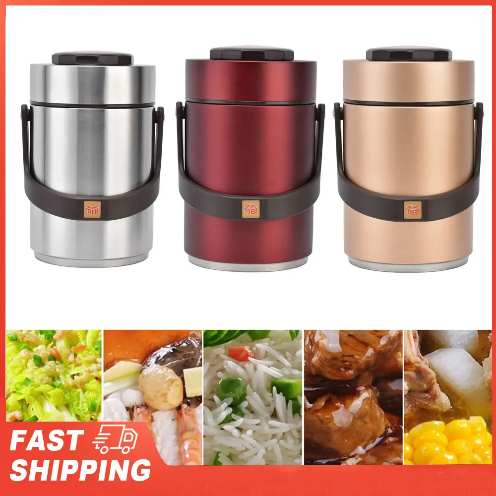 2000ml 304 Stainless Steel Vacuum Insulation Lunch Box Portable 3 Layer Vacuum Insulated Barrel
2000ml 304 Stainless Steel Vacuum Insulation Lunch Box Portable 3 Layer Vacuum Insulated Barrel