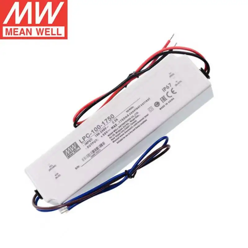 MEAN WELL LPC-100-1750 1750mA 100W Constant Current Single Output Switching Power Supply LED Driver IP67 Brand New Original
MEAN WELL LPC-100-1750 1750mA 100W Constant Current Single Output Switching Power Supply LED Driver IP67 Brand New Original