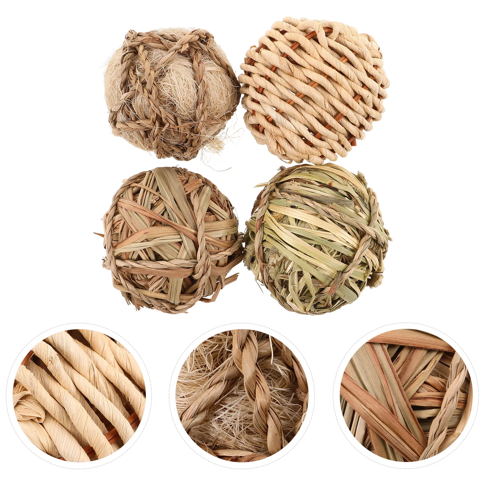 4Pcs Natural Handwoven Grass Balls Hamster Rabbit Chew Balls Small Pets Guinea Pigs Chinchillas Dental Health Indoor Outdoor
4Pcs Natural Handwoven Grass Balls Hamster Rabbit Chew Balls Small Pets Guinea Pigs Chinchillas Dental Health Indoor Outdoor