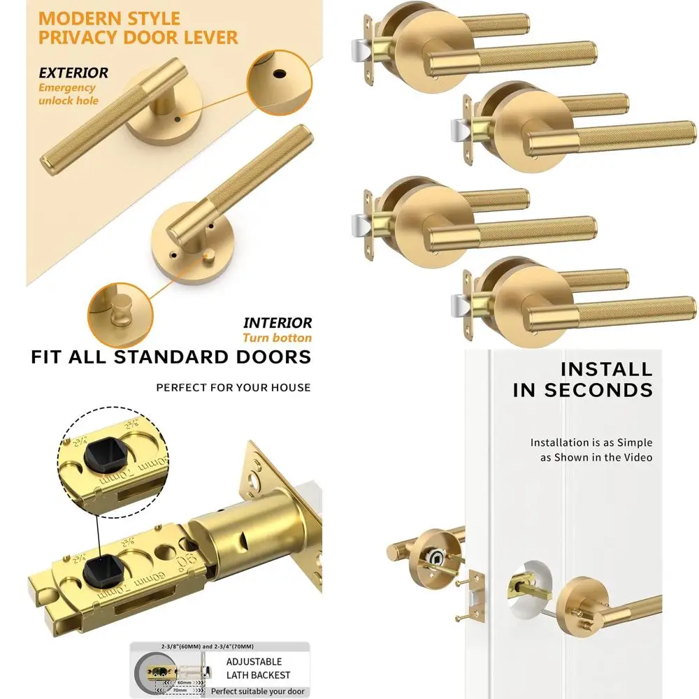 Дверные ручки из бронзы цвета шампанского с замками, подходят для внутренних дверей спальни и ванной комнаты, сверхпрочные для слева и справа
Дверные ручки из бронзы цвета шампанского с замками, подходят для внутренних дверей спальни и ванной комнаты, сверхпрочные для слева и справа
